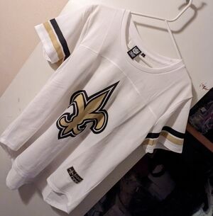 Ladies Official New Orleans Saints Jersey Style Top XL